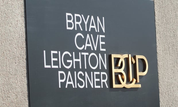 Bryan Cave Leighton Paisner sign.