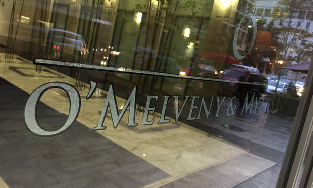 O'Melveny Seeks Dismissal of Remaining 54M Legal Malpractice Suit