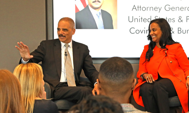 Eric Holder Evercore Litigation Chief Urge 'Hope Over Cynicism' on Diversity in Law