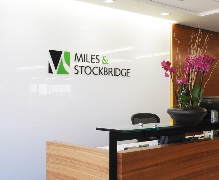Miles & Stockbridge's Leader Shrugs Off 2022 Revenue Dip Blaming Early Transactional Lull