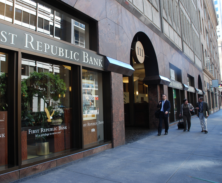Deal Watch: Davis Polk O'Melveny Work First Republic Bank Buy in Busy Week for M&A