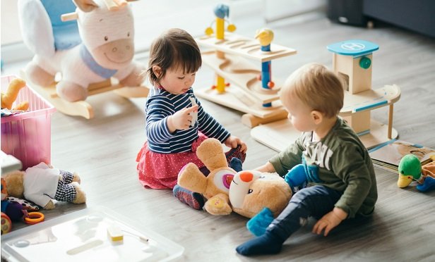 Children playing at daycare