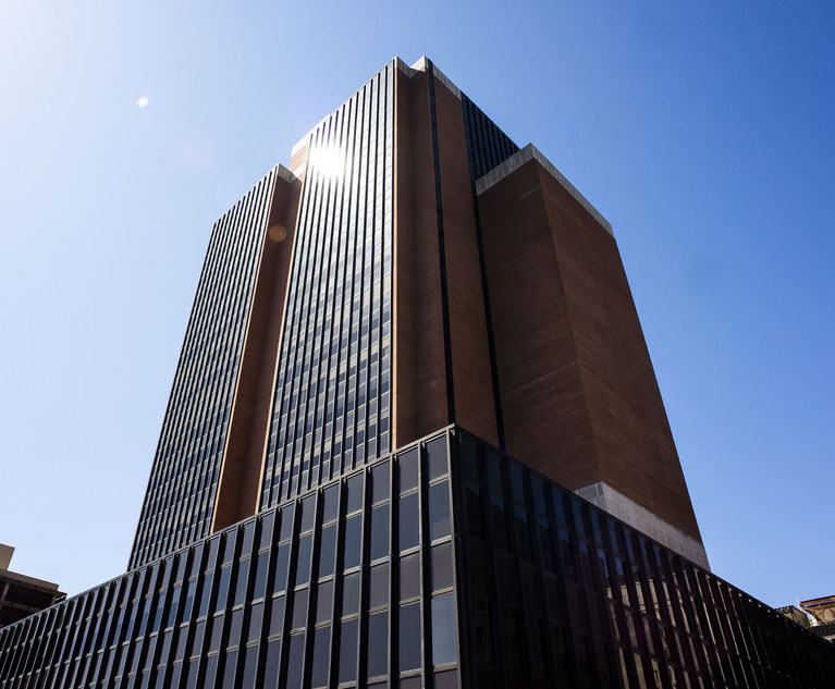 James A. Byrne U.S. Courthouse, which houses the U.S. Court of Appeals for the Third Circuit, and the U.S. District Court for the Eastern District of Pennsylvania, in downtown Philadelphia, PA, on April 3, 2021. Photo: Diego M. Radzinschi/ALM