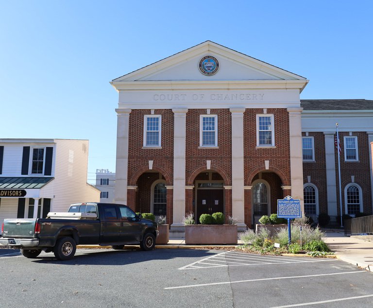 Delaware Court of Chancery on The Circle in Georgetown, Delaware. Credit: Antony-22 via Wikimedia Commons