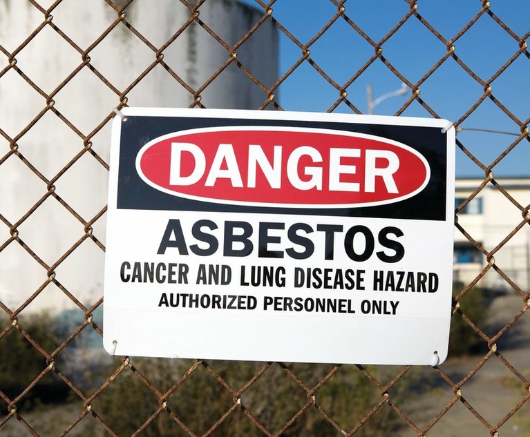 Danger Asbestos Warning Sign