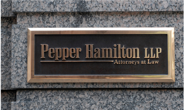 Court of Appeal Lets Pepper Hamilton Stay on Case Pending Appeal of Disqualification