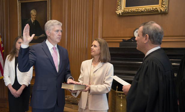 Gorsuch Sworn In at Supreme Court and White House Ceremonies