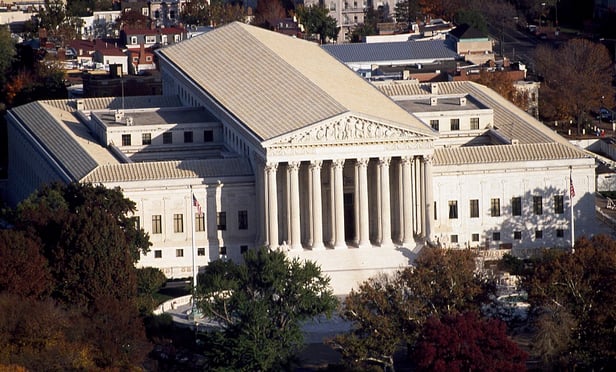 The United States Supreme Court Is Seen From The Side Of This